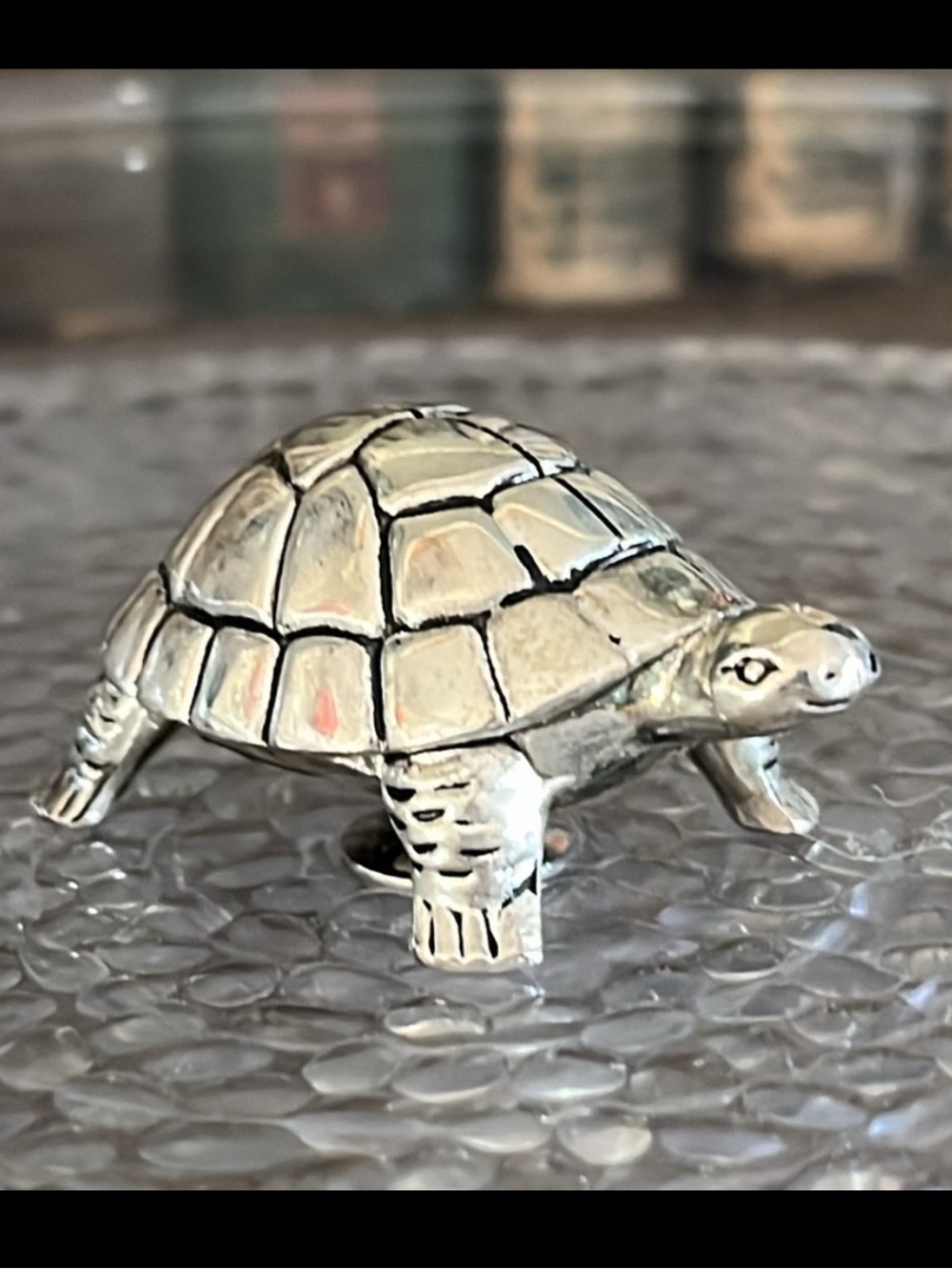 🐢Godinger Silver Plated Turtle Figurine, paper weight, mini